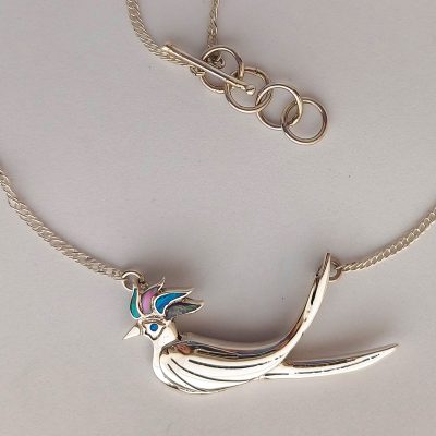 Collar Quetzal plata y ópalo